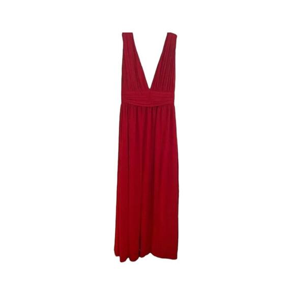 Lulus Women's Heavenly Hues‎ Red Maxi Dress Sleeveless V-Neck Pleated Size M #1 - Picture 4 of 8